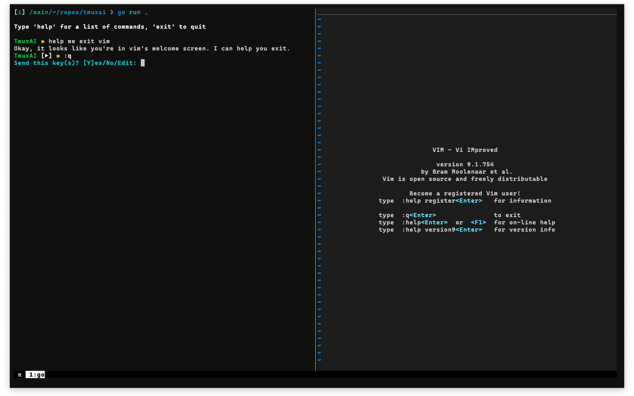 TmuxAI Exiting Vim