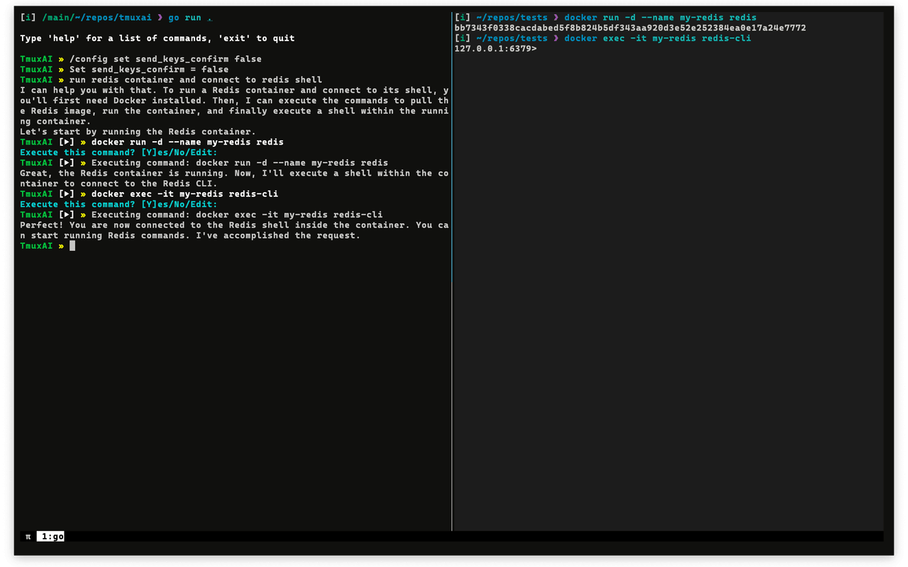 TmuxAI starting redis docker container